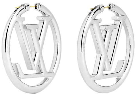 louis vuitton v hoops silver|louis vuitton hoop for sale.